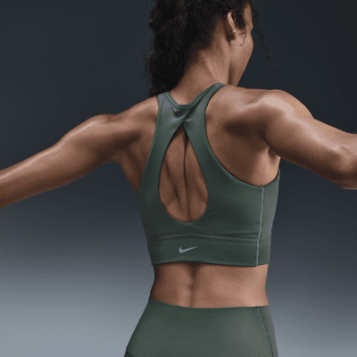 Sutiã de desporto com decote subido ligeiramente forrado e de suporte ligeiro Nike One Twist para mulher