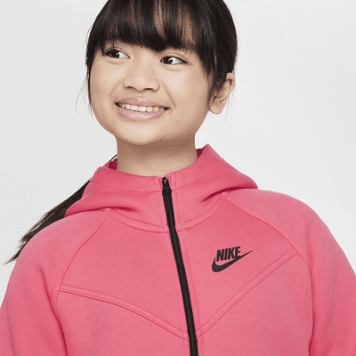 Nike Sportswear Tech Fleece Big Kids' (Girls') Full-Zip Hoodie