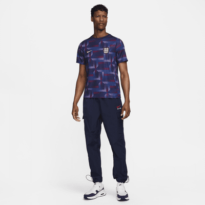 Haut de foot à manches courtes d'avant-match Nike Dri-FIT Angleterre Academy Pro pour homme