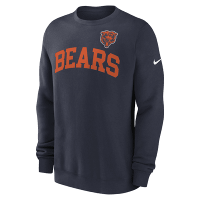 Sudadera sin cierre de cuello redondo de la NFL Nike para hombre Chicago Bears Club