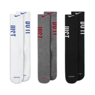 Calcetines largos de entrenamiento Nike Everyday Plus Cushioned (3 pares)