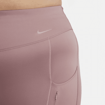 Leggings con bolsillos de 7/8 de tiro alto de sujeción firme para mujer (talla grande) Nike Go