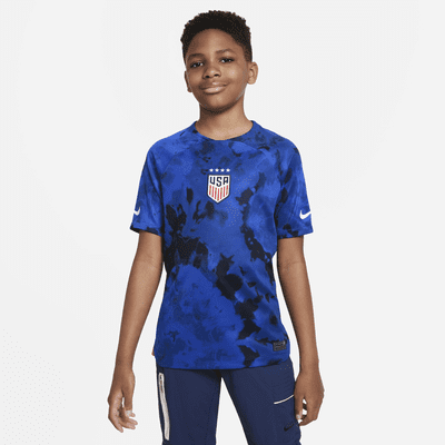 Jersey de fútbol Nike Dri-FIT de la selección femenina de fútbol de EE. UU. visitante 2022/23 Stadium para niños talla grande