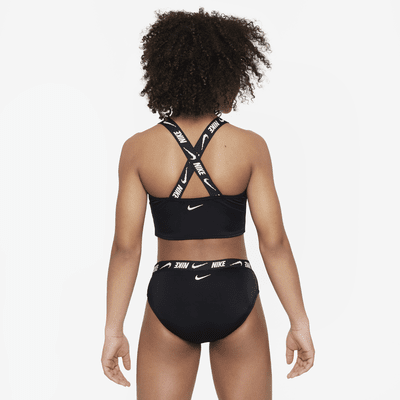 Completo da nuoto midkini incrociato sul retro Nike – Ragazza