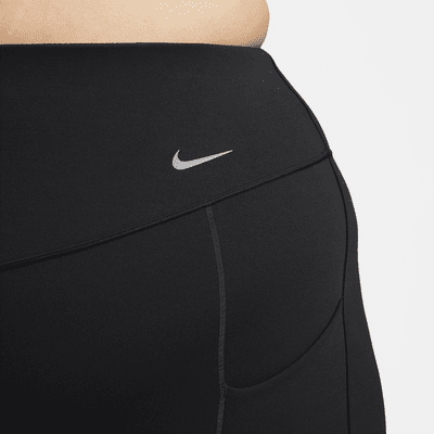 Leggings cortos de cintura alta y soporte medio con bolsillos para mujer (talla grande) Nike Universa