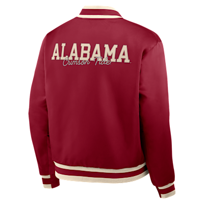 Alabama Legacy Men's Nike College Full-Snap Bomber Jacket