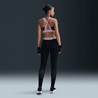 Nike Pro Women's Mid-Rise Mesh-Paneled Leggings