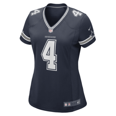 NFL Dallas Cowboys (Dak Prescott) Women's Game Football Jersey