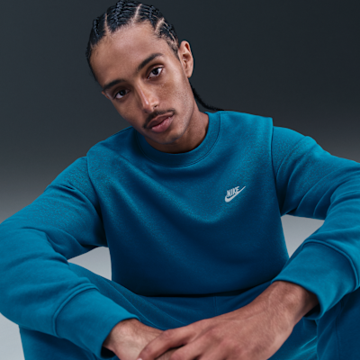 Sudadera de cuello redondo de tejido Fleece para hombre Nike Club