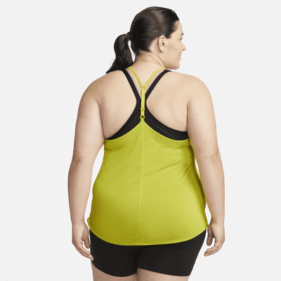 Nike Women's Dri-Fit One Elastika Tank Top, XS, Black
