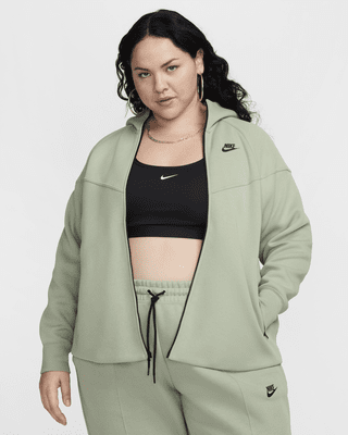 Женское худи Nike Sportswear Tech Fleece Windrunner Full-Zip Hoodie (Plus Size) для бега