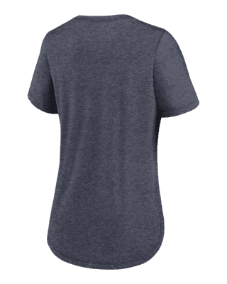 Women's Touch Gray/Navy Milwaukee Brewers Home Run Tri-Blend Short Sleeve T-Shirt Size: Extra Small
