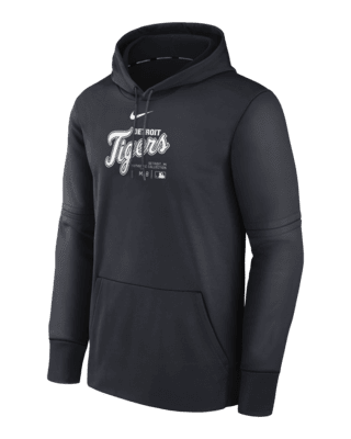 Мужское худи Detroit Tigers Authentic Collection Practice Nike Therma MLB Pullover Hoodie