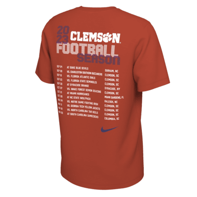 Clemson Schedule Men's Nike College T-Shirt. Nike.com