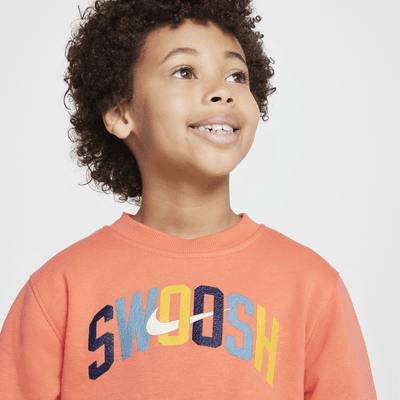 Nike Sportswear Powder Play 2-teiliges, leichtes Fleece-Rundhalsshirt-Set für jüngere Kinder