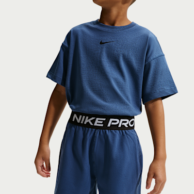 Shorts de tejido Fleece Dri-FIT para niño talla grande Nike Pro