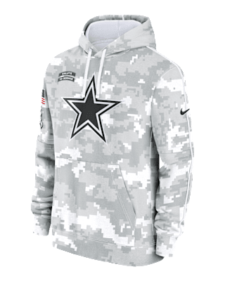 Мужское худи Dallas Cowboys Salute to Service Primary Edge Club Nike NFL Pullover Hoodie