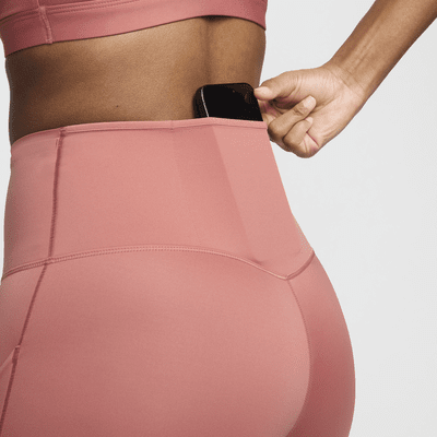 Leggings de tiro alto de 7/8 de sujeción firme con bolsillos para mujer Nike Go