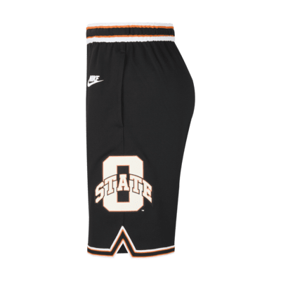 Shorts universitarios de básquetbol Replica Retro Nike para hombre Oklahoma State Road