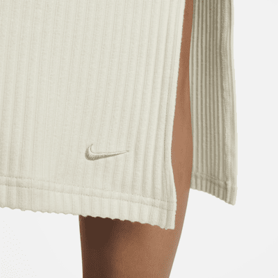 Falda slim midi para mujer Nike Sportswear Chill Rib