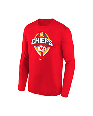 Детская футболка Kansas City Chiefs Legend Icon Big Kids' Nike Dri-FIT NFL Long-Sleeve