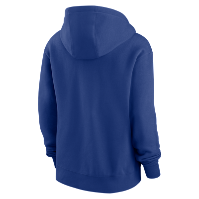 Sudadera con gorro sin cierre Nike de la MLB para mujer Los Angeles Dodgers 2025 Postseason Authentic Collection