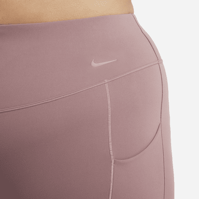 Leggings 7/8 de tiro alto y sujeción media con bolsillos para mujer (talla grande) Nike Universa