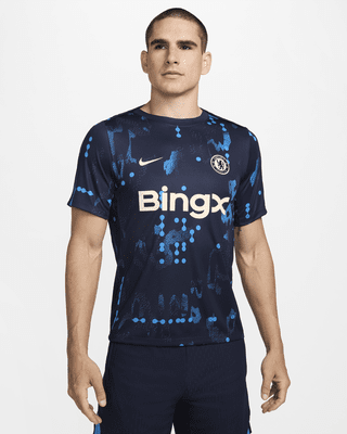 Мужские шорты Chelsea FC Academy Pro Nike Dri-FIT Soccer Short-Sleeve Pre-Match Top