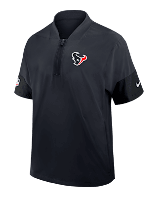 Мужская куртка Houston Texans Sideline Coach Nike NFL 1/2-Zip Short-Sleeve Hooded