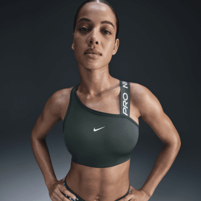 Brassière de sport rembourrée à maintien normal Nike Pro Swoosh Asymmetrical pour femme