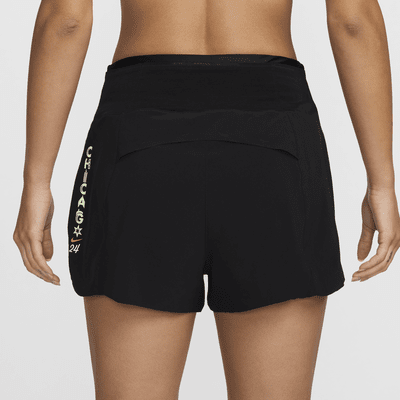 Shorts Dri-FIT de tiro alto de 8 cm con forro de ropa interior para mujer Nike Swift