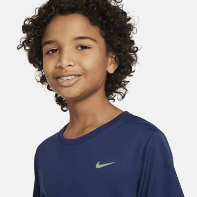 Nike Dri-FIT Miler rövid ujjú edzőfelső nagyobb gyerekeknek (fiúknak)