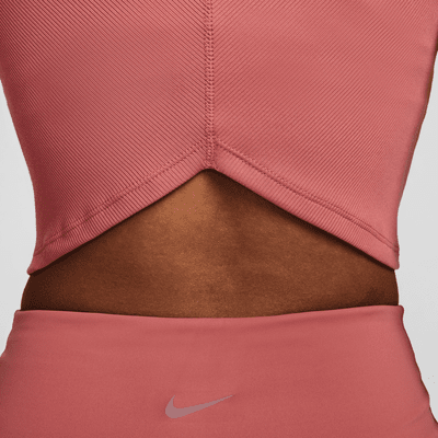 Nike One Fitted Rib Women's Dri-FIT Short-Sleeve Cropped Top