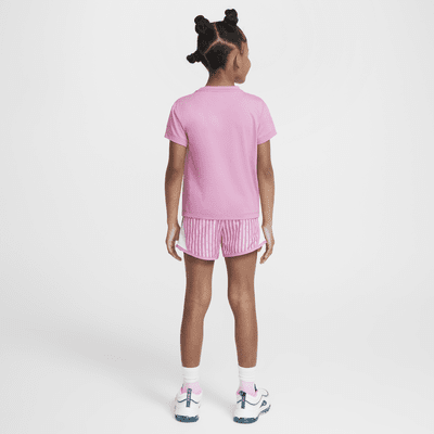 Nike Dri-FIT Femme Pop Little Kids' T-Shirt and Tempo Shorts Set