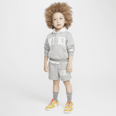 Polo de manga larga de French Terry infantil Nike Sportswear Club