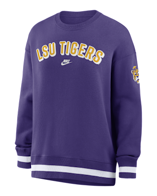 Женские  LSU Legacy Phoenix Nike College Oversized Pullover Crew