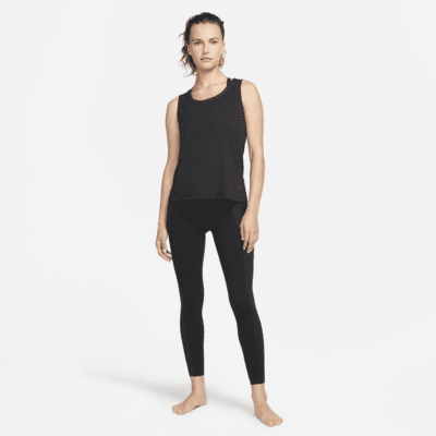 Leggings de tiro alto 7/8 brillo mate para mujer Nike Yoga Luxe