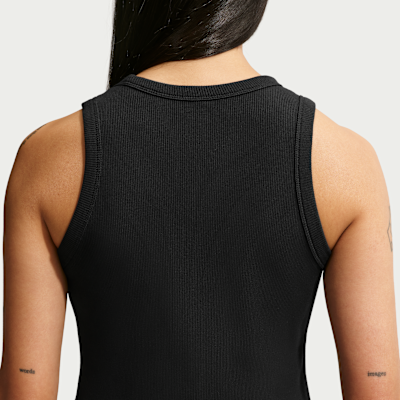 Playera de tirantes de tela de canalé ajustada para mujer Nike Sportswear