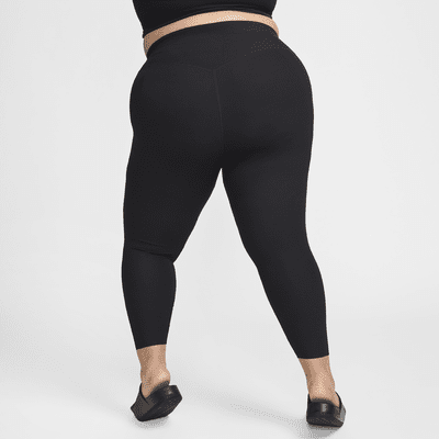 Leggings de tiro alto de 7/8 con sujeción suave para mujer Nike Zenvy Rib (talla grande)