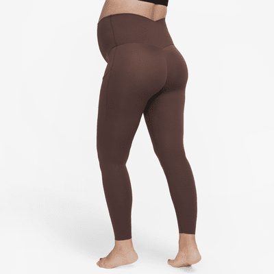 Leggings de maternidad de tiro alto de 7/8 de baja sujeción con bolsillos para mujer Nike Zenvy (M)