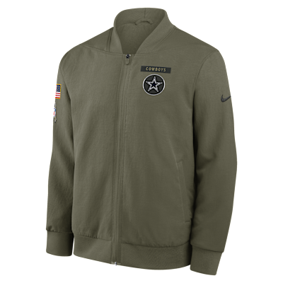 Dallas Cowboys Salute to Service Sideline Men's Nike NFL Full-Zip Bomber Jacket