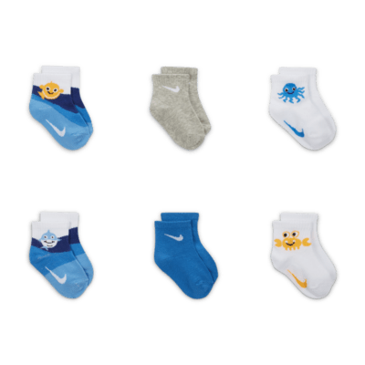 Nike Coral Reef Infant Socks (6 Pairs) Baby Socks