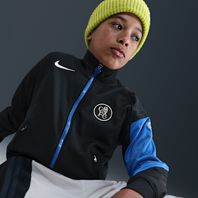 Fotbalová bunda Nike Dri-FIT Total 90 Anthem FC Chelsea Academy Pro pro větší děti, třetí