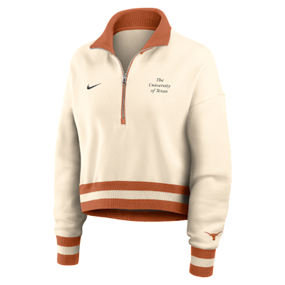 Texas Legacy Women's Nike College Cropped 1/4-Zip Crew