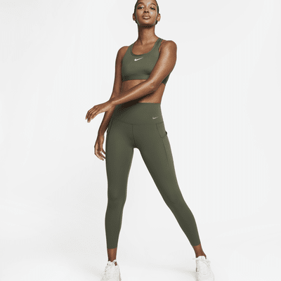 Leggings de 7/8 de tiro alto y sujeción media con bolsillos para mujer Nike Universa