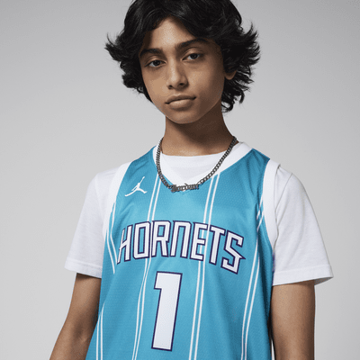 Charlotte Hornets 2023/24 Icon Edition Older Kids' (Boys') Nike Dri-FIT NBA Swingman Jersey