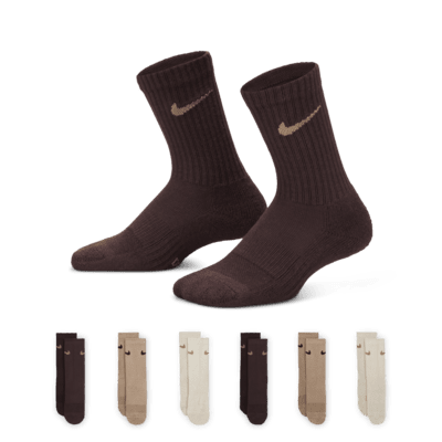 Nike Dri-FIT Performance Basics Little Kids' Crew Socks (6 Pairs)