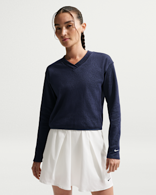 Женские  Nike V-Neck Long-Sleeve Golf Top