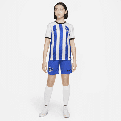 Camisola de futebol Nike Dri-FIT do equipamento principal Stadium Hertha BSC 2022/23 Júnior