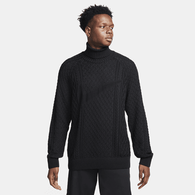 Suéter de cuello alto de tejido Knit trenzado para hombre Nike Life